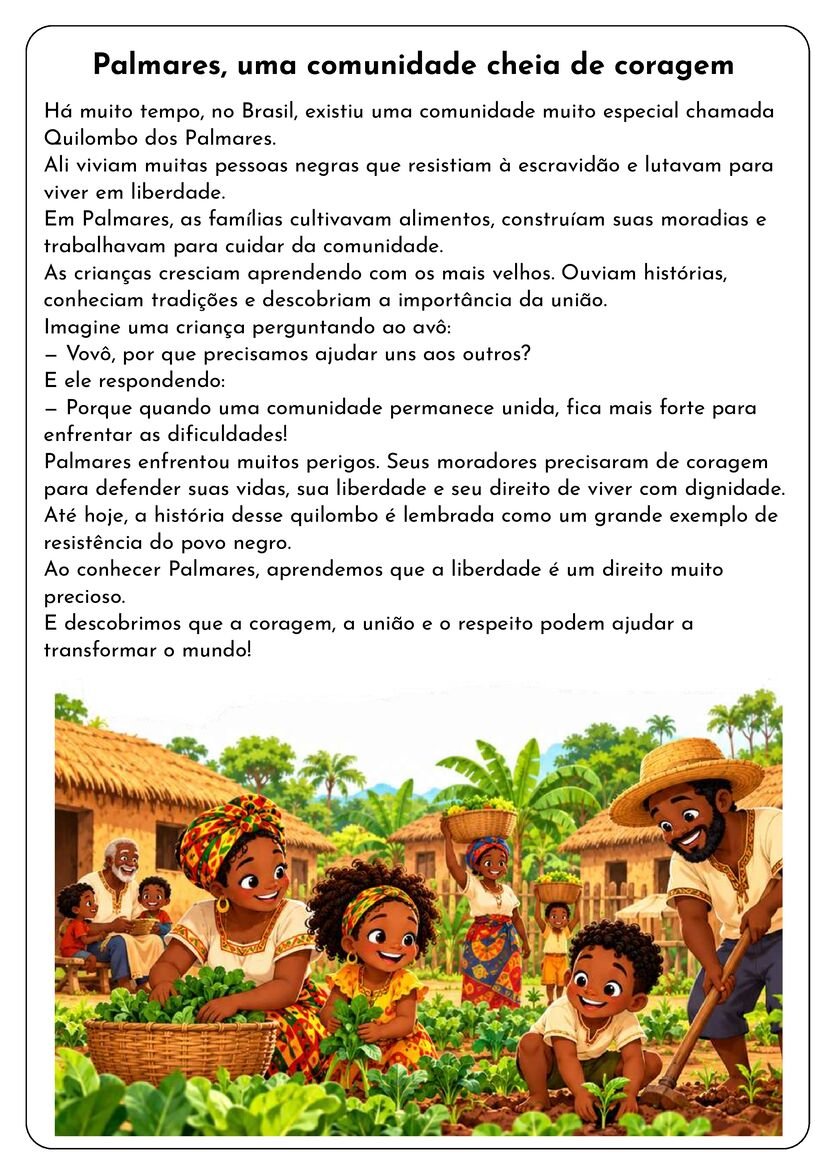 Textos sobre Consciência Negra para Educação Infantil gratuito página 5